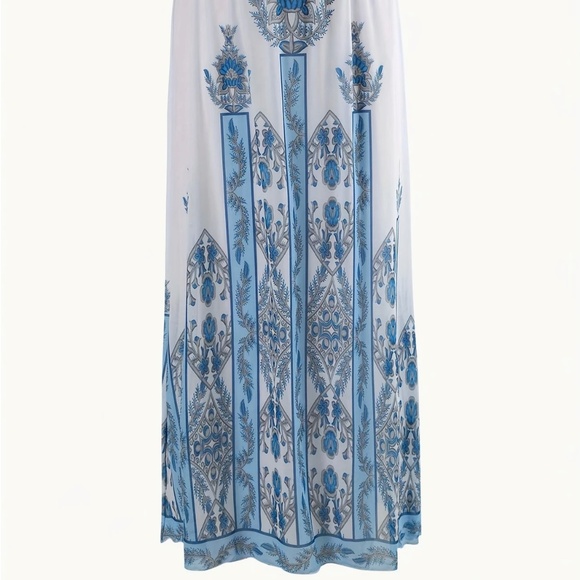 NWOT One Piece Blue White Italian Design Swimsuit - Picture 4 of 8